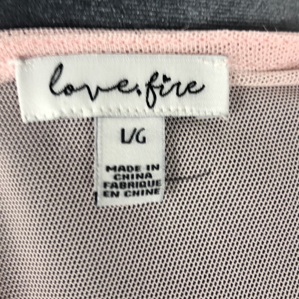 Love fire sheer sleeveless pastel pink blouse Size L - Picture 7 of 9